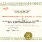 adam welding certificate