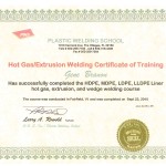 gene welding certificate